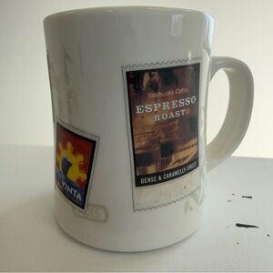 Vintage 2003 Starbucks Barista Coffee Stamps Diner Mug 16oz